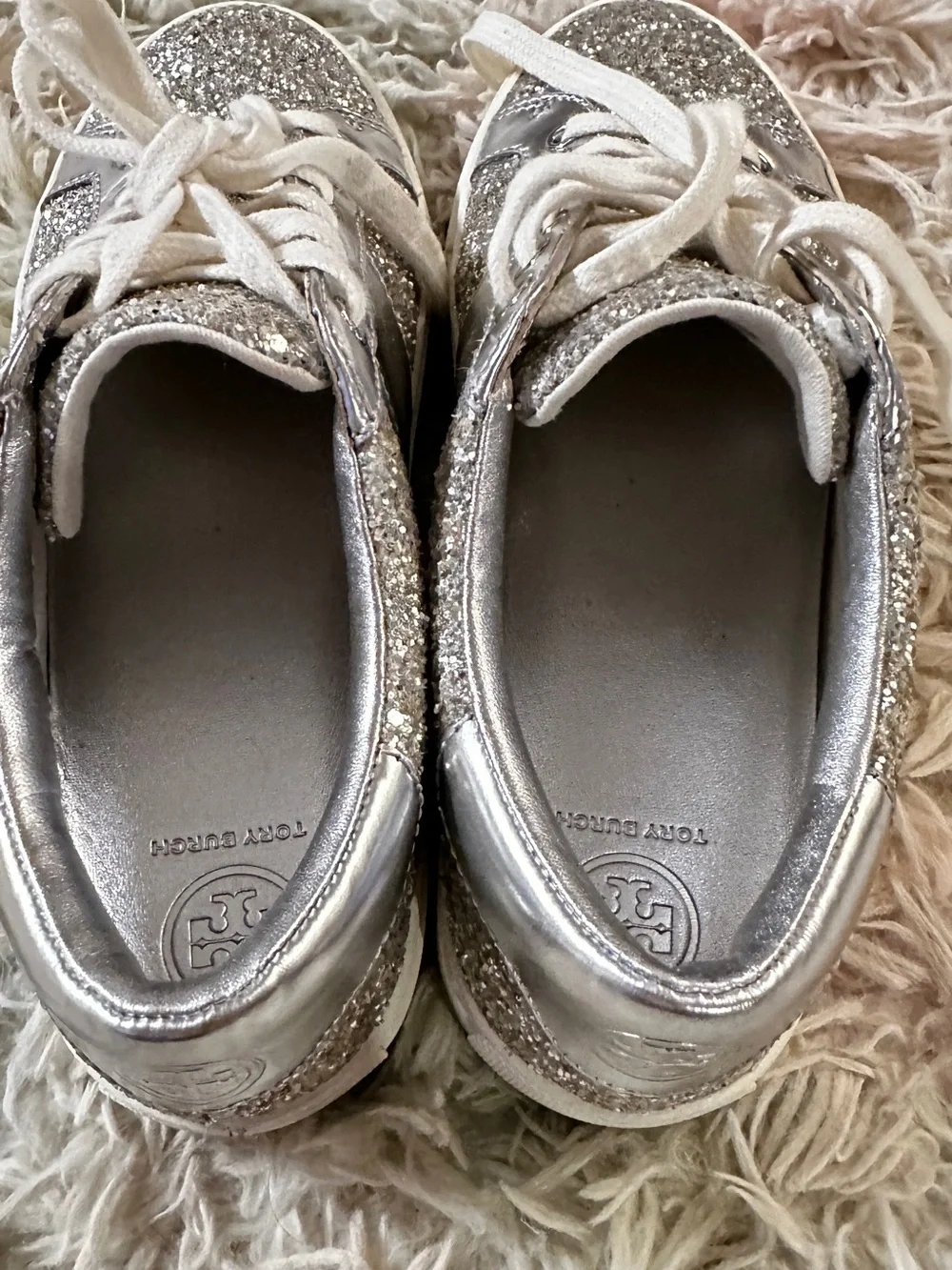 New Tory Burch Glitter Sneakers Size 7